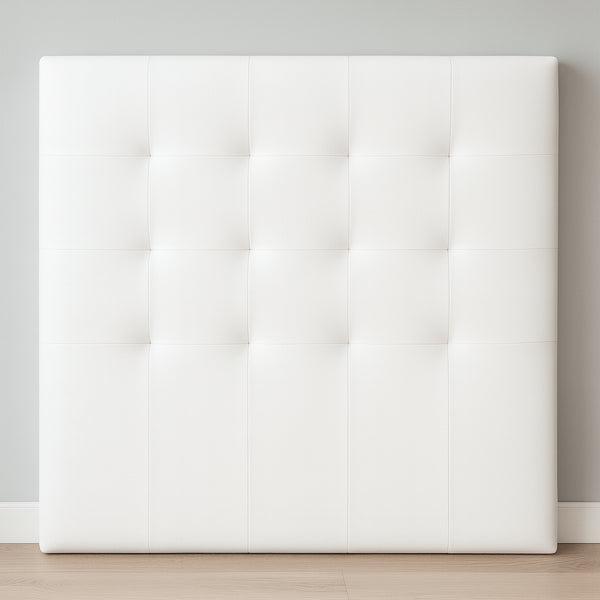 cabezal tapizado acolchado premium blanco cama matrimonio 150cm