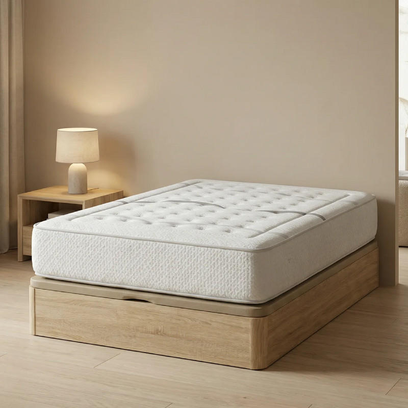 Pack Colchón SOFÍA Viscoelástico 30cm 7 Zonas Confort + Canapé Abatible