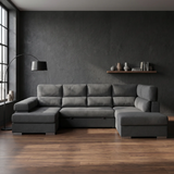 Sofá Chaiselongue FLORA Rinconera 345cm 4-5 Plazas Cama