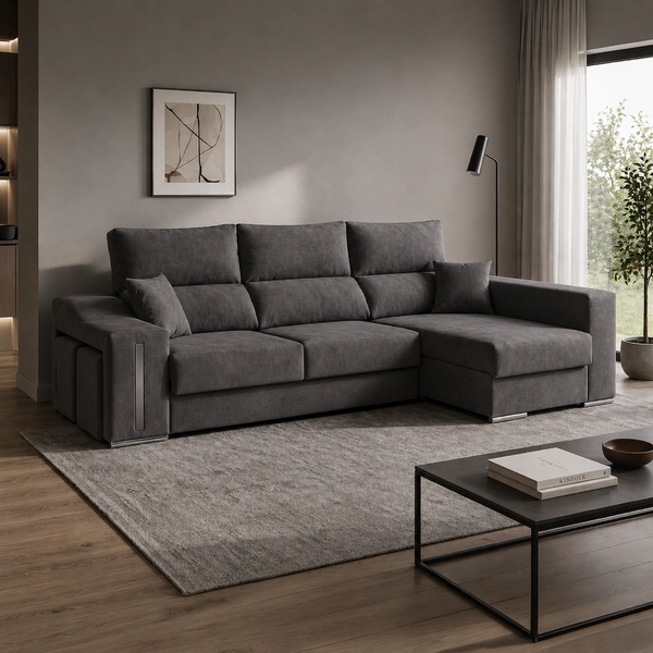 sofá chaiselongue ROMEO 265cm salón ambiente acogedor decoración moderna