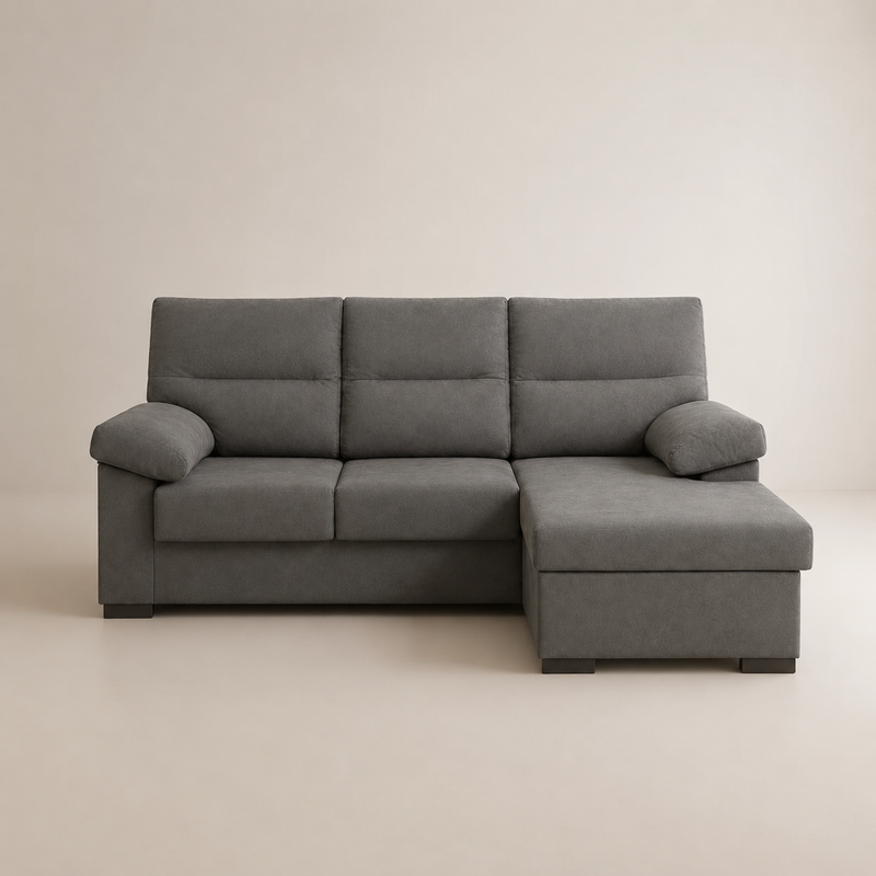 Sofá Chaiselongue Revesible ATHENAS 3 Plazas 206cm Tela Antimanchas