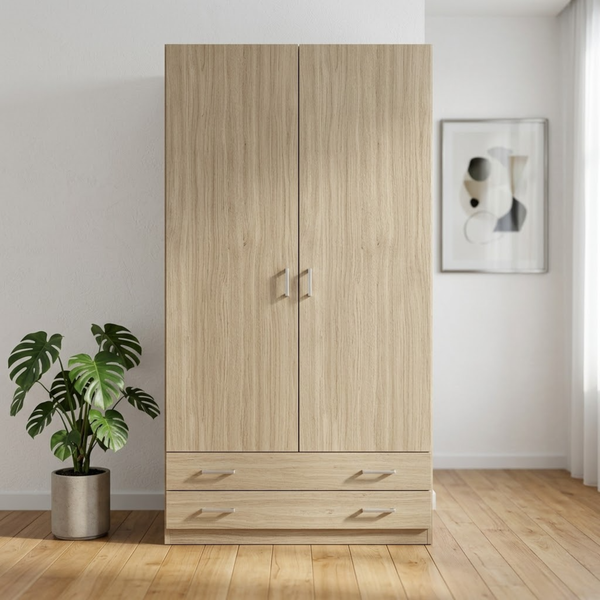 armario cambrian 2 puertas estructura reforzada bisagras soft close dormitorio moderno